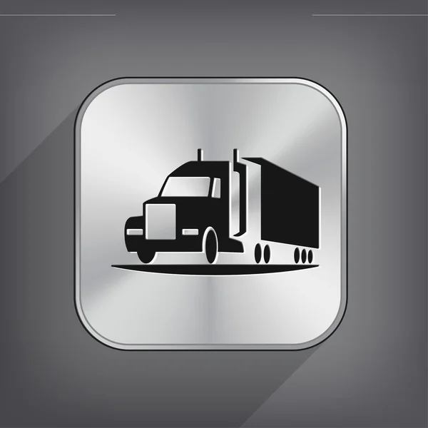 Piktogramm der Ikone des flachen Lastwagens — Stockvektor