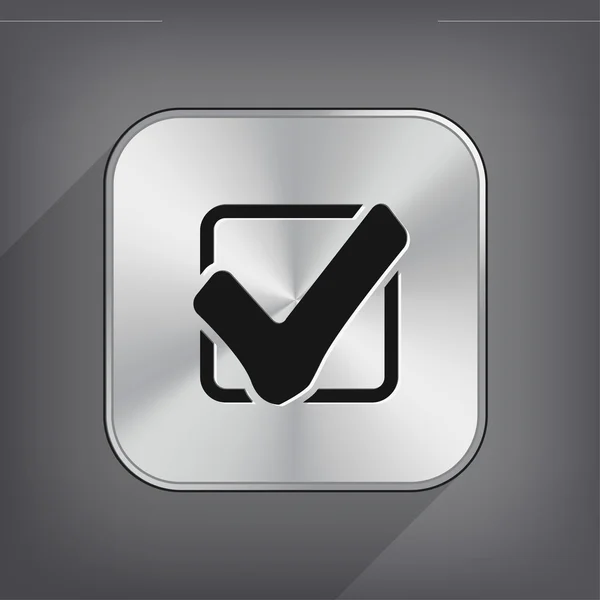 Check mark flat design icon — Stock Vector