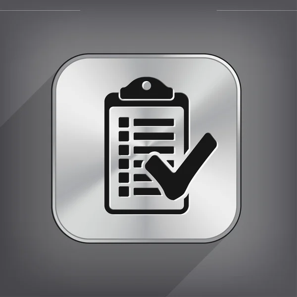 Lista de verificación icono de diseño plano — Vector de stock