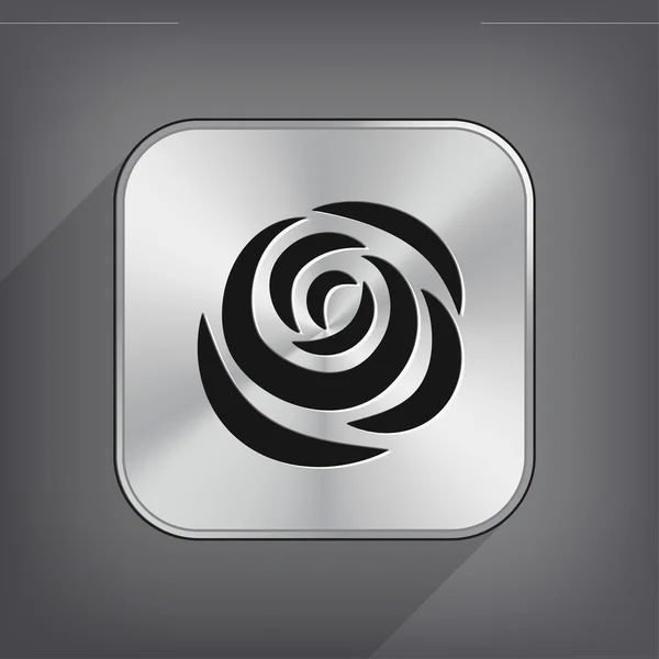 Růže plochý design ikony — Stockový vektor