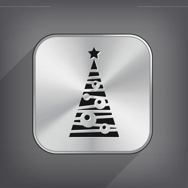 Árbol de Navidad icono de diseño plano — Vector de stock