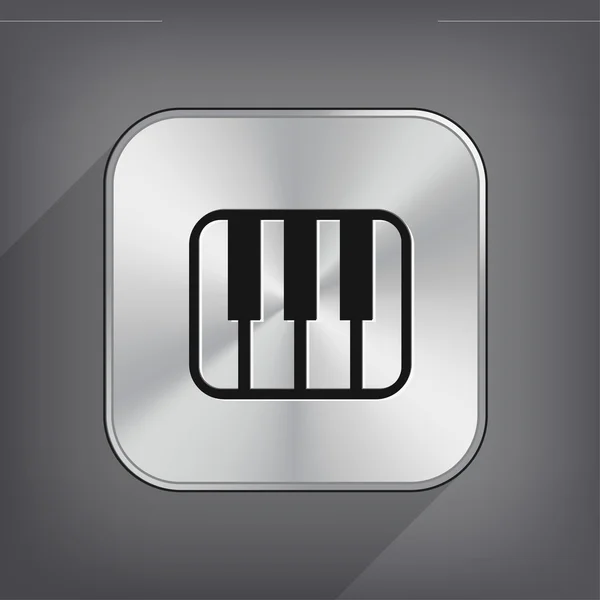 音乐键盘平面设计图标 — 图库矢量图片