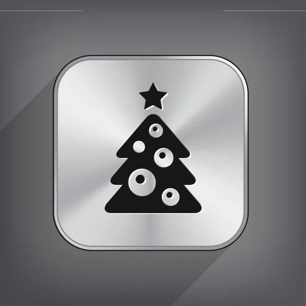 Árbol de Navidad icono de diseño plano — Vector de stock