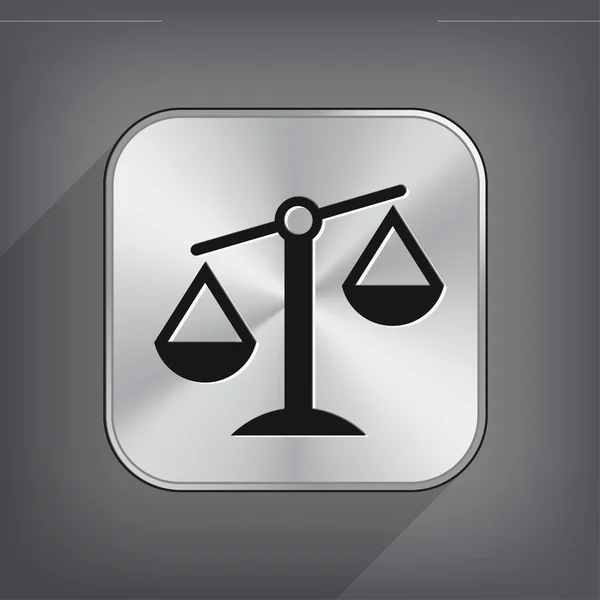 Igazságügyi mérlegek ikon lapos kivitel — Stock Vector