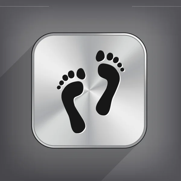 Fußabdrücke flache Design-Ikone — Stockvektor