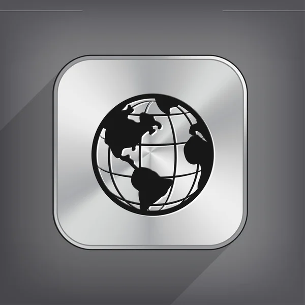 Pictograma de globo ícone de design plano — Vetor de Stock