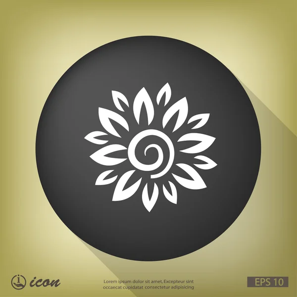 Flower flat design icon