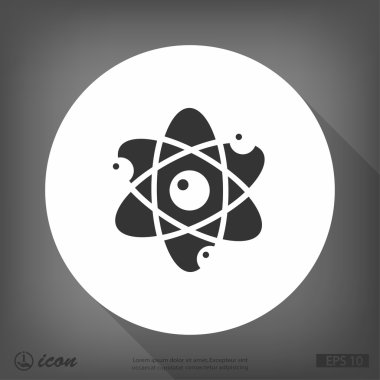 Atom düz tasarım simgesi