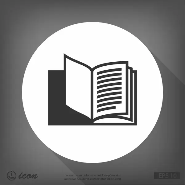 Libro icono de diseño plano — Vector de stock