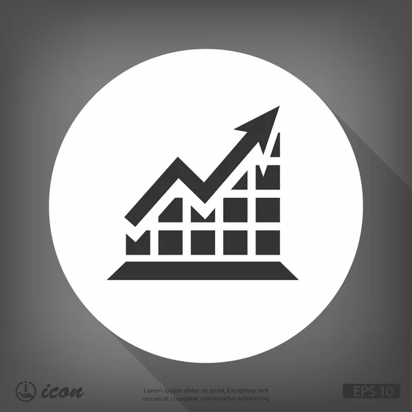 Gráfico ícone de design plano — Vetor de Stock