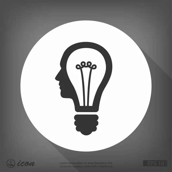 Icône concept ampoule — Image vectorielle