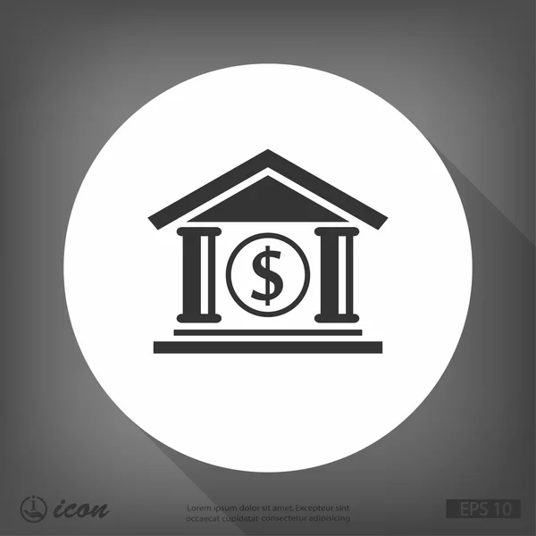 Bank plat ontwerp pictogram — Stockvector