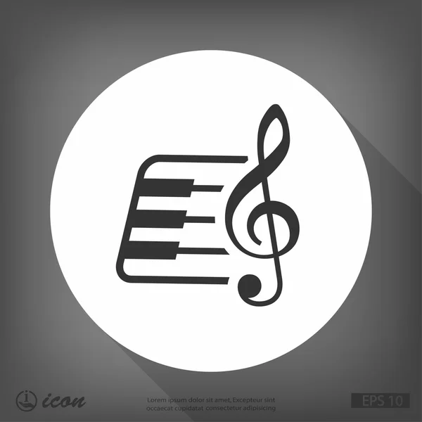 Touche de musique et icône clavier — Image vectorielle