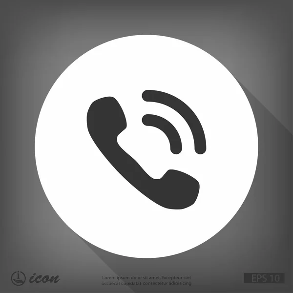 Icono de diseño plano de teléfono — Vector de stock