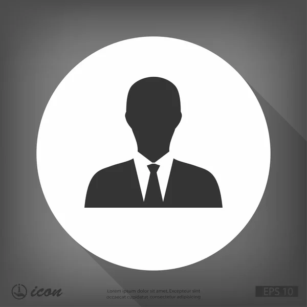 Businessman flat design icon — Stock Vector