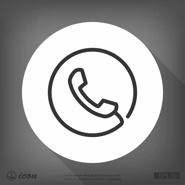 Telefone Flat Design Ícone —  Vetores de Stock