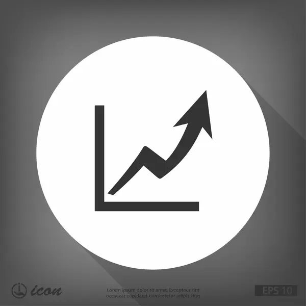 ไอคอนการออกแบบกราฟแบน — ภาพเวกเตอร์สต็อก
