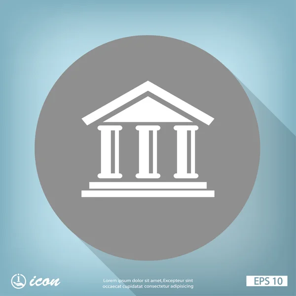 Banco icono de diseño plano — Archivo Imágenes Vectoriales