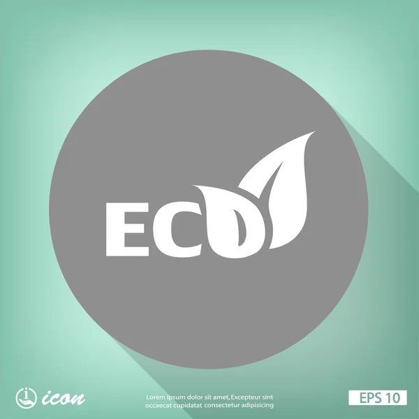 Eco flat design icon — Stock Vector