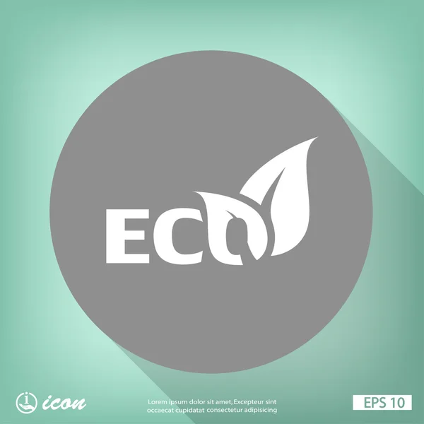 Eco platt design ikon — Stock vektor