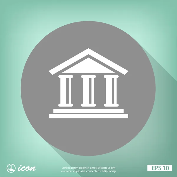 Bank plat ontwerp pictogram — Stockvector