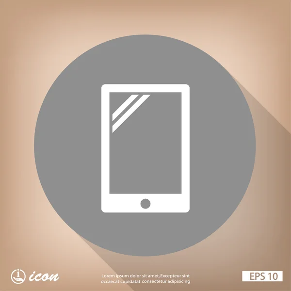 Tablet pc icona di design piatto — Vettoriale Stock