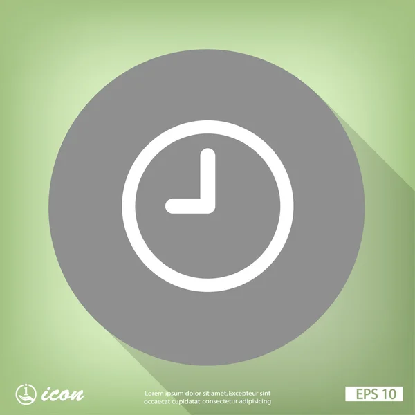 Horloge icône design plat — Image vectorielle