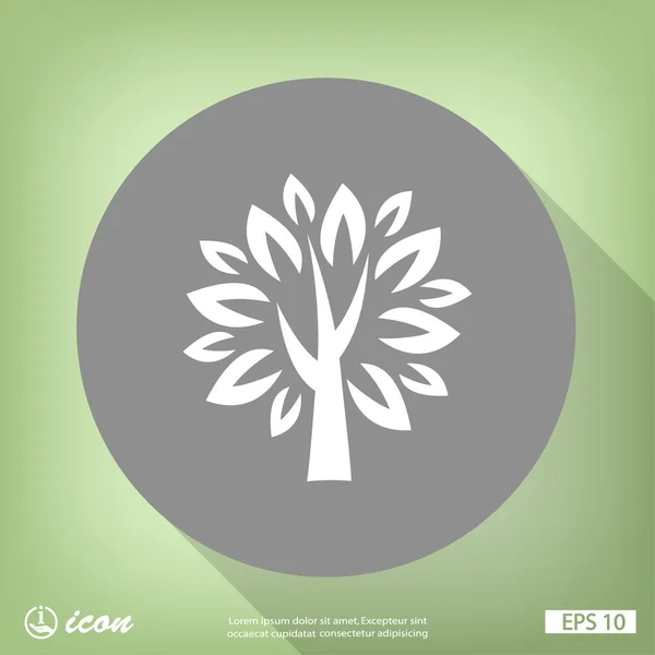 Árvore ícone de design plano — Vetor de Stock