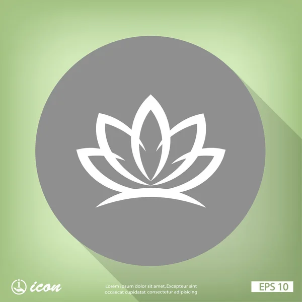 Lotus flache Design-Ikone — Stockvektor