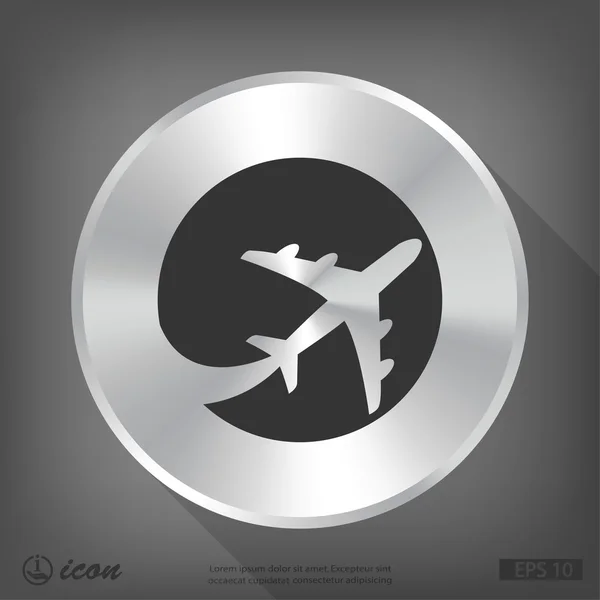Flugzeug flache Design-Ikone — Stockvektor