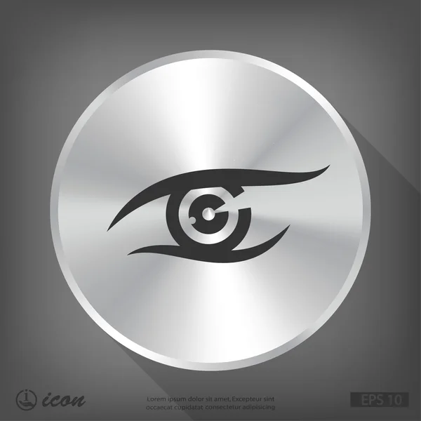 Eye flat design icon — Stock Vector