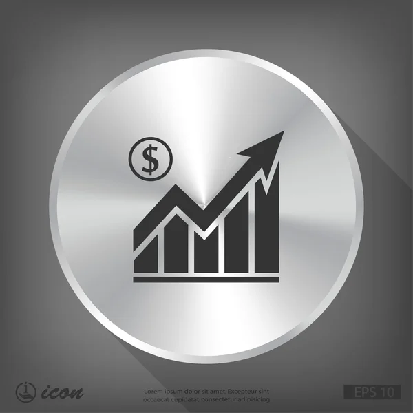 Gráfico ícone de design plano — Vetor de Stock