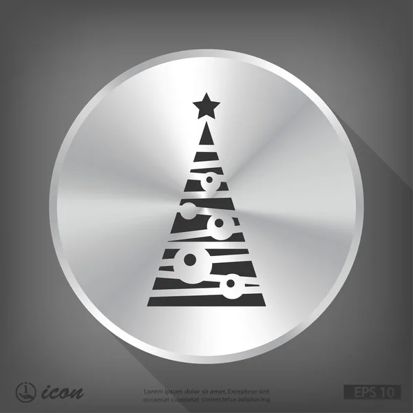 Árvore de Natal ícone de design plano —  Vetores de Stock