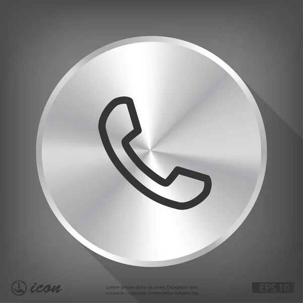 Icona Design piatto del telefono — Vettoriale Stock