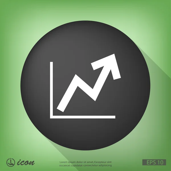 Gráfico ícone de design plano — Vetor de Stock