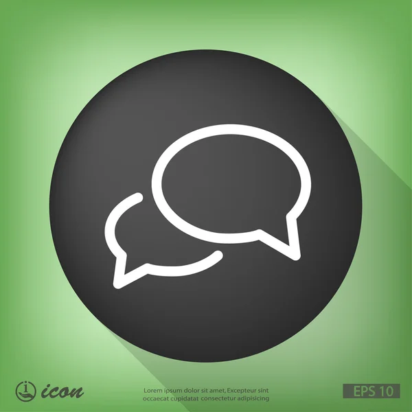 Bericht of chat platte ontwerp-pictogram — Stockvector