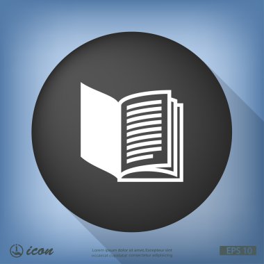 Kitap düz tasarım simgesi