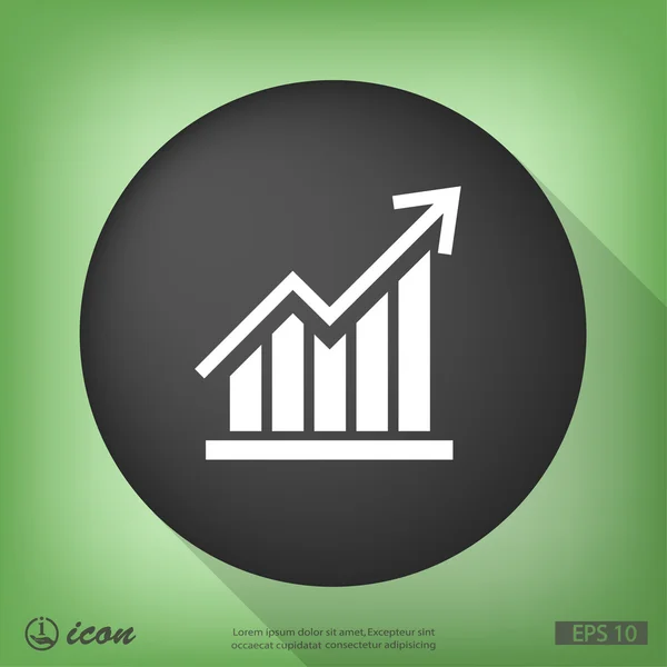 Gráfico ícone de design plano — Vetor de Stock