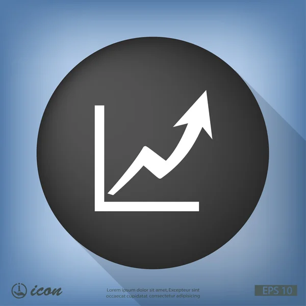 Wykres Płaska konstrukcja ikona — Wektor stockowy