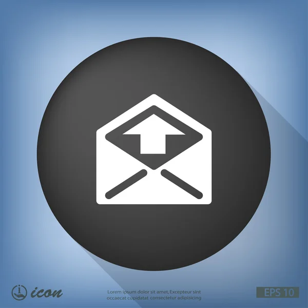 Icône design plat Mail — Image vectorielle