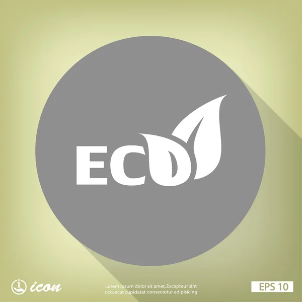 Eco plat ontwerp pictogram — Stockvector