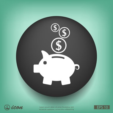 Domuz servet düz tasarım simgesi