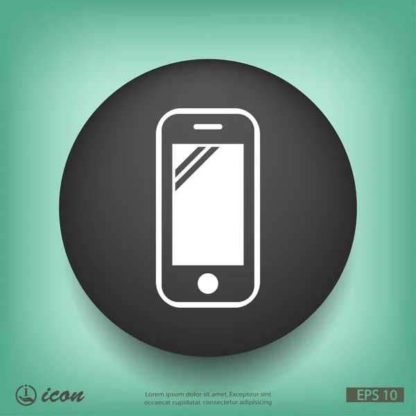 Icona del design piatto del telefono cellulare — Vettoriale Stock