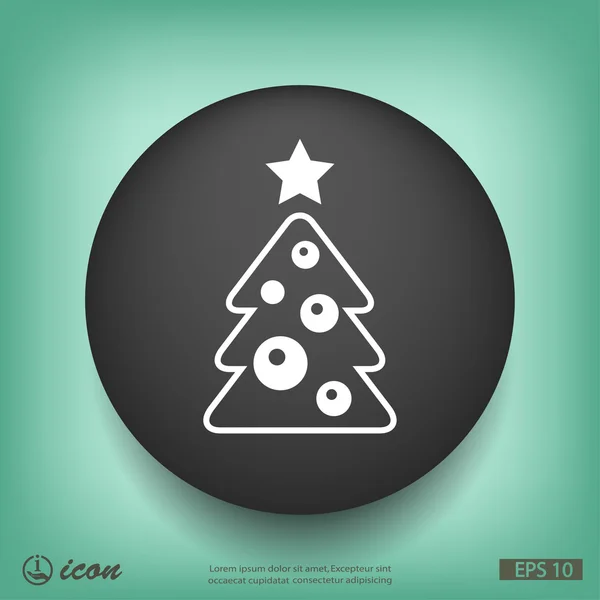 Kerstboom pictogram — Stockvector