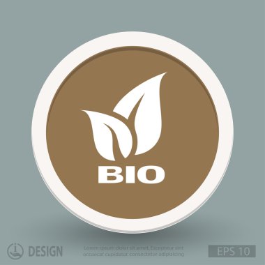 Eko düz tasarım simgesi