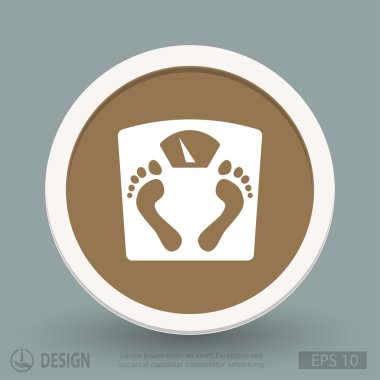 ayak izleri simgesi ile banyo Baskülü