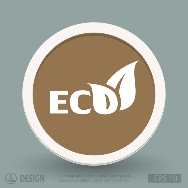 Eco flat design icon — Stock Vector