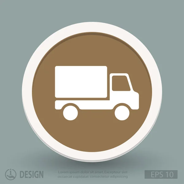 LKW flache Design-Ikone — Stockvektor