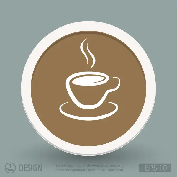 Cup flat design icon — Stock Vector