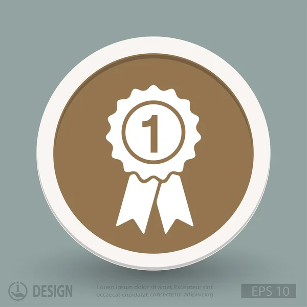 Pictogram van de vlakke design award — Stockvector